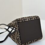 Replica Fendi Origami Small Brown Cotton - designer handbag clone