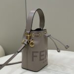 Replica Fendi Tresor Mini Bucket Grey