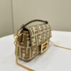 Fake Fendi Baguette Ff Brown - 1:1 premium replica handbag
