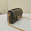 Replica Fendi Baguette Sliding Chain Ff Brown - best quality fake designer bag