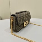 Replica Fendi Baguette Sliding Chain Ff Brown