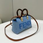 Replica Fendi By The Way Boston Blue Cotton - high-end replica designer purse