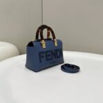 Replica Fendi By The Way Boston Blue - 1:1 premium replica handbag