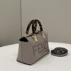 Fake Fendi By The Way Boston Dark Beige - premium superclone handbag