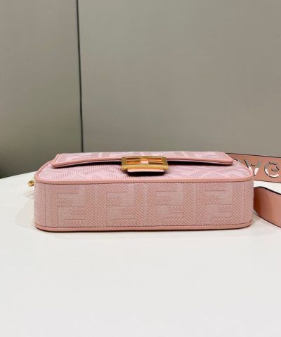 Fake Fendi Baguette Ff Pink - premium superclone handbag