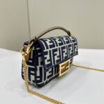 a3 Replica Fendi Baguette Small Cotton Blue