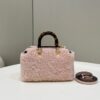 Fake Fendi By The Way Boston Pink Wool - best quality fake designer bag
