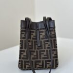 Replica Fendi Origami Small Brown Cotton - 1:1 premium replica handbag