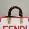 Fake Fendi By The Way Boston Red White - top-grade luxury bag dupe