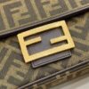 Replica Fendi Baguette Sliding Chain Ff Brown - ultra-realistic fake purse