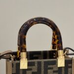 Replica Fendi Mini Tote Brown Canvas - designer handbag clone