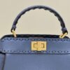 Fake Fendi Peekaboo Small Blue - elite factory replica handbag