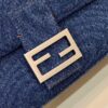 Replica Fendi Baguette Full Blue Denim - elite factory replica handbag