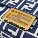 a5 Replica Fendi Baguette Small Cotton Blue