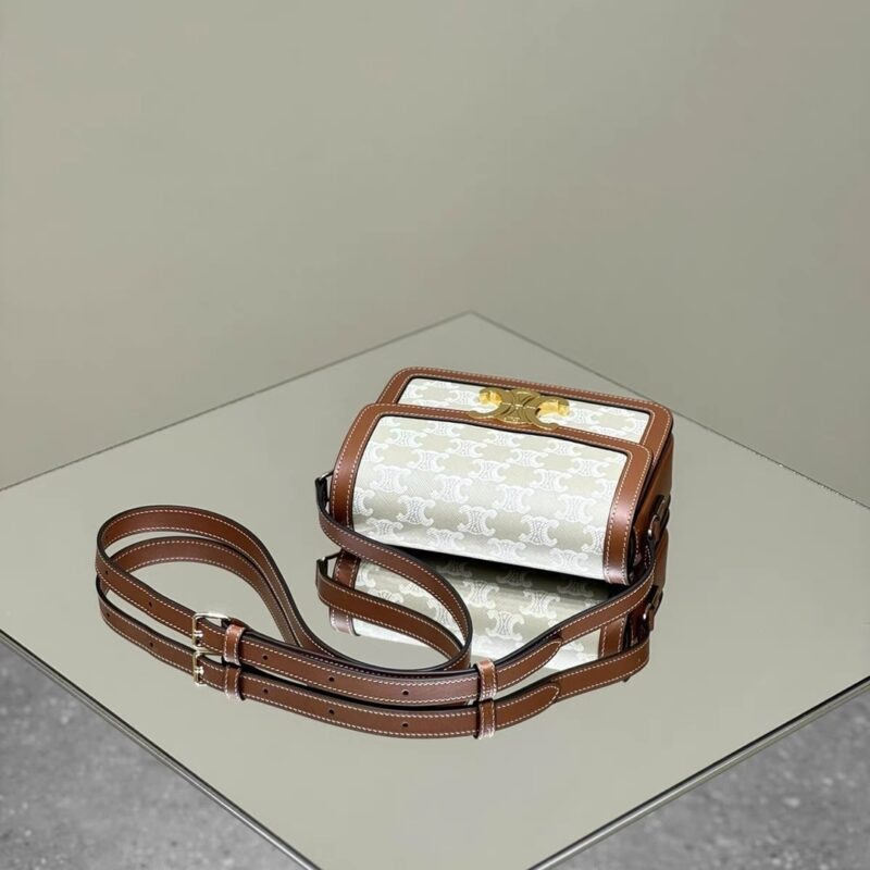 a5 Celine Triomphe Mini White