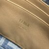 Replica Fendi Baguette Small Dark Bue Denim - best quality fake designer bag