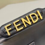 Réplique du sac Fendi Baguette en cuir noir intégral - imitation de sac de luxe haut de gamme