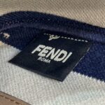 a7 Replica Fendi Baguette Small Cotton Blue - high-quality designer bag dupe