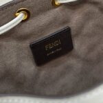 Replica Fendi Tresor Mini Bucket White - designer handbag clone