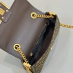 Replica Fendi Baguette Sliding Chain Ff Brown - 1:1 premium replica handbag