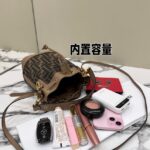 Replica Fendi Tresor Mini Bucket Brown