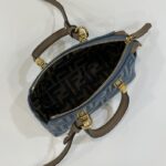 Replica Fendi By The Way Boston Blue Denim - affordable luxury replica bag