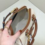 Replica Celine Triomphe Boston White - designer handbag clone