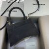 Fake Balenciaga Hourglass Shine Black - best quality fake designer bag