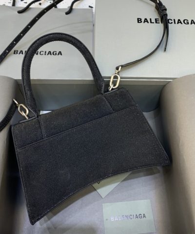 Fake Balenciaga Hourglass Shine Black - best quality fake designer bag