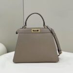 Replica Fendi Peekaboo With Patch Pocket Beige - top-grade luxury bag dupe