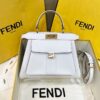 Fake Fendi Peekaboo With Patch Pocket White - premium superclone handbag