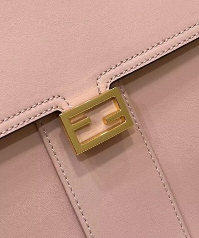 Fake Fendi Peekaboo With Patch Pocket Pink - best quality fake designer bag