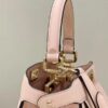 Fake Fendi Peekaboo With Patch Pocket Pink - best quality fake designer bag