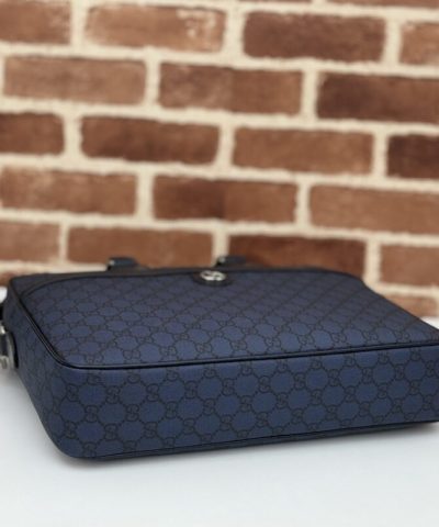 Fake Gucci Crossbody Briefcase Blue - 1:1 premium replica handbag