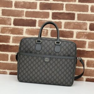 Fake Gucci Crossbody Briefcase Grey - high-quality designer bag dupe