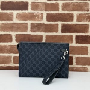 Fake Gucci GG Canvas Pouch Blue - premium superclone handbag