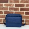 Fake Gucci Jumbo GG Crossbody Blue - high-end replica designer purse