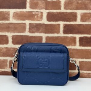 Fake Gucci Jumbo GG Crossbody Blue - high-end replica designer purse
