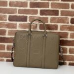 Replica Gucci Briefcase GG Leather Brown - affordable luxury replica bag