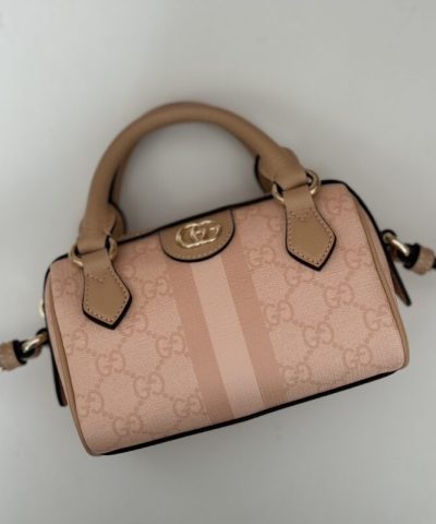 Fake Gucci GG Ophidia Boston Pink - 1:1 premium replica handbag