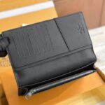 Louis Vuitton Brazza Wallet Black Grid - elite factory replica handbag