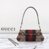 Fake Gucci Horsebit Chain Shoulder Bag Brown - affordable luxury replica bag