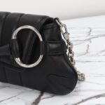 Replica Gucci Horsebit Chain Shoulder Bag Black - high-end replica designer purse