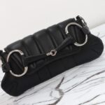 Replica Gucci Horsebit Chain Shoulder Bag Black - high-end replica designer purse
