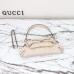 Replica Gucci Horsebit Chain Shoulder Bag White - elite factory replica handbag