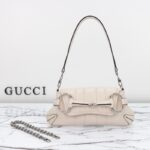 Replica Gucci Horsebit Chain Shoulder Bag White - premium superclone handbag