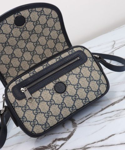 Fake Gucci Gucci Ophidia GG Shoulder Bag Blue - premium superclone handbag