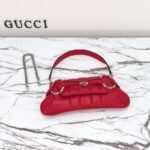 Replica Gucci Horsebit Chain Shoulder Bag Red - high-end replica designer purse