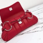 Replica Gucci Horsebit Chain Shoulder Bag Red - premium superclone handbag