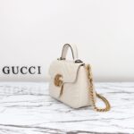 Replica Gucci GG Marmont Top Handle White - elite factory replica handbag